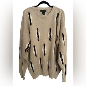 Croft & Barrow Neutral Geometric Knit Sweater XLT – GUC